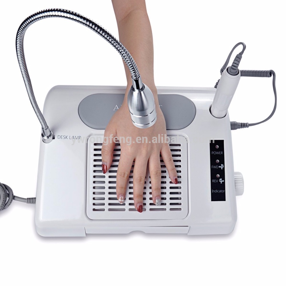 Low price for Electric Finger Nail Drill - Christmas promotional electric nail drill dust collector with led table lamp – Rongfeng