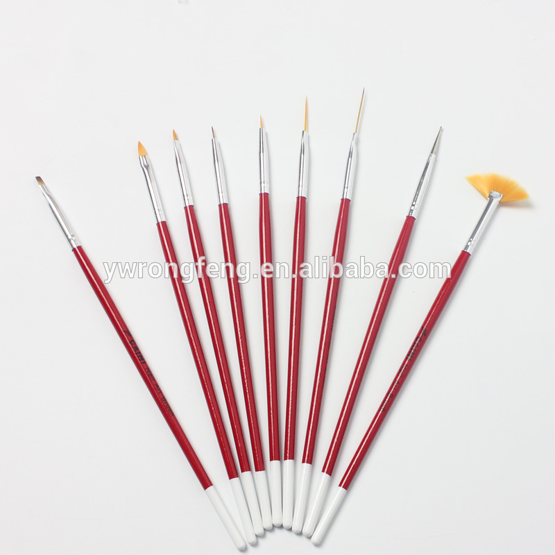 9pcs/set DIY Nail Art Pens Professional Nail Salon Tools Nail Art Brush Set Featured Image