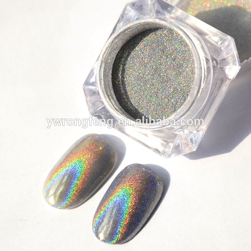 2016 Fashionable Professional rainbow chrome mirror effect pigment nail powder