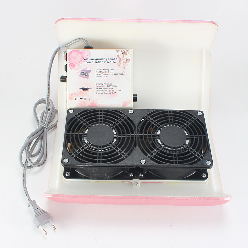 Professional manufacturer electric nail dust collector  48w 2 in1 electric nail dust collector 2 fans