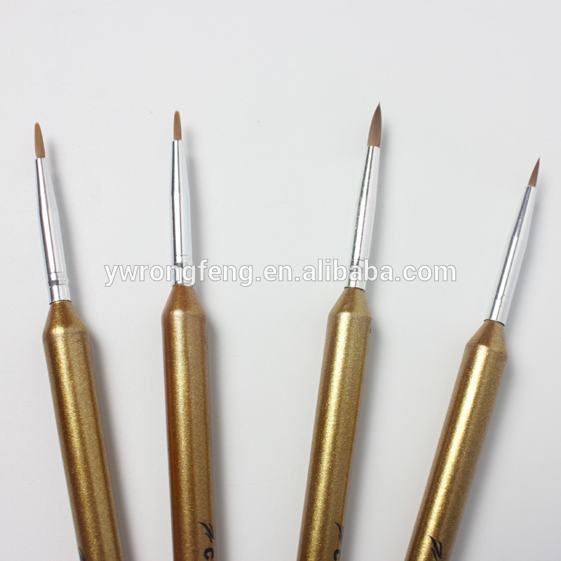 3 sizes/set Nail art pen Flat Painting Drawing Soft Professional Nail Brush Kit