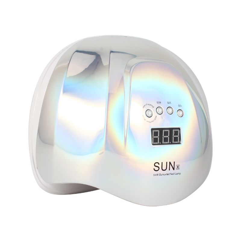 newest holographic color nail lamp 54W uv led gel nail polish dryer