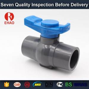 23 Years Factory  2-1/2”(75mm)   round compact PVC ball valve glue end , Plastic ball valve Wholesale to Kenya