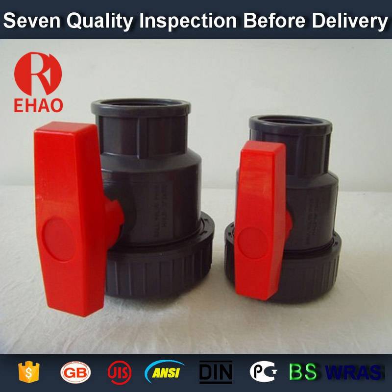 Hot sale reasonable price 3” socket /thread + sokect  PVC single union ball valve, solvent end Factory for Johor