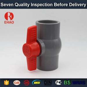 1/2”(20mm)  PVC round compact ball valve solvent socket