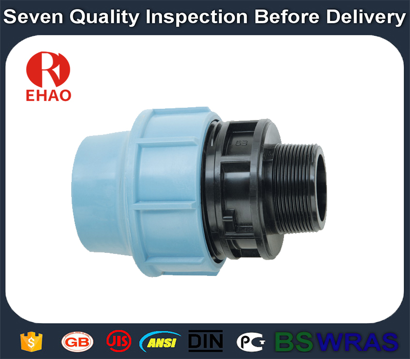 20×1/2” New coming Crazy Selling hdpe pipe fitting of male threaded coupling