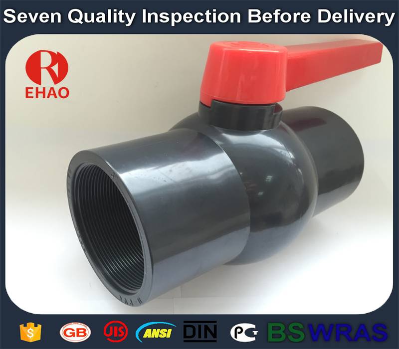 15 Years Factory 1” 770 PVC round compact ball valve thread ends Factory for Georgia