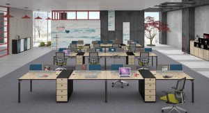 Customize Office Partition Office Furniture Cubicle Workstation 6 Person Workstation