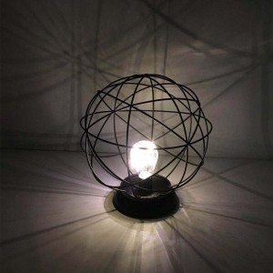 Augstas kvalitātes personalizēta dzelzs globusa formas spilgta LED nakts lasīšanas lampa vannas istabai