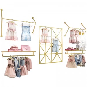 Metal Wall-mounted Screen Clothes Hanging Display Wall Panel Children’s Clothes Rack Panel