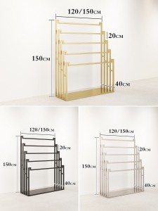 Gold Functional Scarf Display Rack 5-layer Standing Cloth Rack