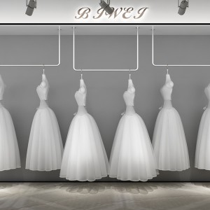 CustomBoutique BridalDi Wall-mounted  Gold Display Rack for Wedding Dresses