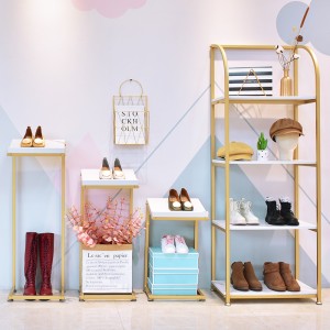Customized Clothing StoreMetal Nesting Tables Handbag Shoe Storage Display Rack
