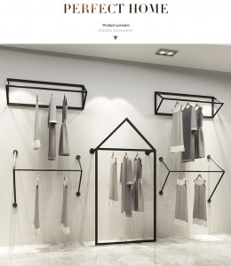 Floor Clothing Store Display Shelf Wall Mounted Cloth Rack