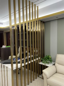 vertical bar metal Room Dividers
