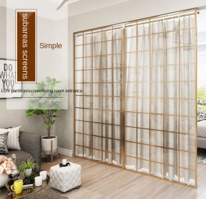 Nordic Golden Iron Screen Home Living Room Decorative  Screens & Room Dividers Grid Screen Rack Office Hotel Partition Seat Screen