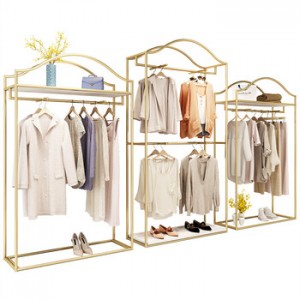 Clothes Display Rack Fashion Store  Standing Metal Display Rack For Boutique Clothes Store