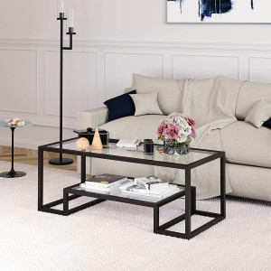 Buena calidad, sala de estar de China, moda blanca, mesa de centro de diseño barato y agradable de madera