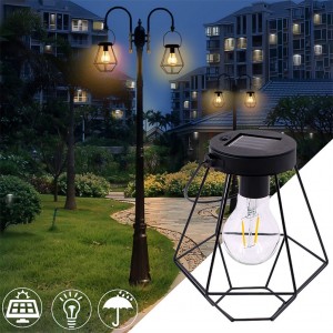 Lámpada de luz nocturna axustable personalizada con enerxía solar para decoración exterior