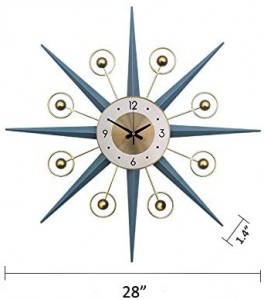 China Supplier China Fancy Gift Clock ໂມງຕິດຝາຮອບສີດຳ