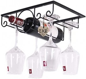 Ordinary Discount China Wall Mounted Stemware Rack Metal Wine Glass Storage Rack