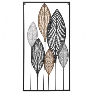 DIY tree of life leaves metal wall décor accents for home wrought iron wall sculptures silver brown grey color