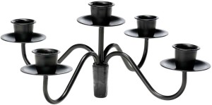 OEM Supply China Metal Candle Cup Holder Decoration Iron Black Romantic Candle Stand