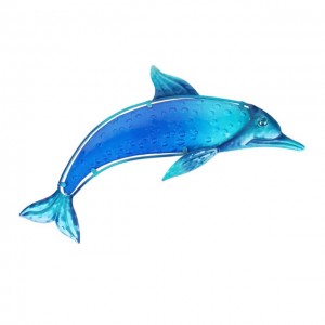 Metal Blue Dolphin Wall Hanging Decor Art for Kitchen Living Room Manufacturer
