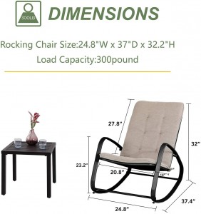 100% Original China Modern Outdoor Garden Adult Metal Hanging Rocking Swing Chair
