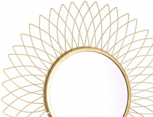 Quots for China Bold and Beautiful Designed Mirror Bordered by Gold Accent