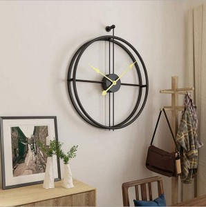 Wholesale China New Style Clock Antique Metal Frame Round Decorative Wall Clock