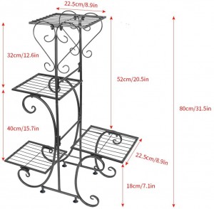 Hot sale China Metal Plant Stand Garden Decor Flower Pot Shelves Outdoor Indoor Wright Iron