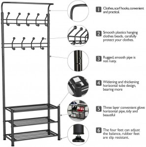 OEM China China F-Orchid 2 Level Commercial Clothing Rack, Industrial Pipe Clothes Rack, Rolling Garment Rack