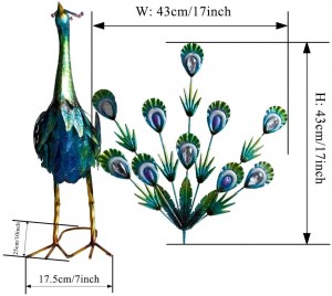 China Metal Peacock Iron Art and Craft για διακόσμηση σπιτιού