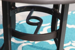 Fabbrica di fabbricazione Cina 2015 Novità Moltu Nizza Moda Classica Vintage Ferri battuti Antiruggini Decorativi Round Metal Anticu Birstor Mosaic Table and Chair Set