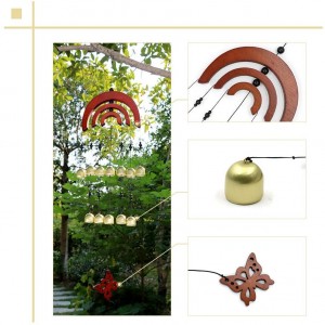 Hot sale China Home Garden Decor Creative Colorful Metal Spinner Wind Chime with Crystal Ball
