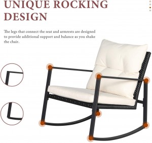 OEM Supply Ċina Hot-Bejgħ Relaxing Frame tal-injam Rocking Chair