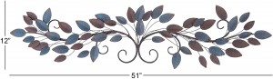 Metal Wall Decor, 51 by 12″