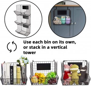 3-nadstropne viseče žične košare s koleščki in nastavljivimi tablami, kovinsko stensko shranjevanje in organizacija za kuhinjo, sadje, zelenjavo, toaletne potrebščine, kopalnico