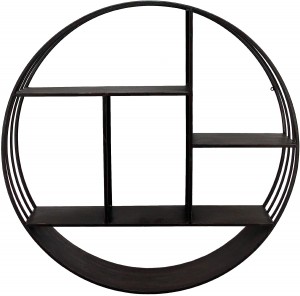 Brody Industrial Circular Shelf, 27.5″ Diameter x 6″ Depth, Metallic Gray