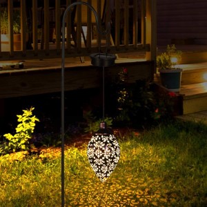 Závěsná solární svítidla Solární lucerna LED zahradní svítidla Kovová vodotěsná lampa pro venkovní závěsnou dekoraci