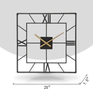 Priimtina kaina Kinijai Amazon Europos 3D trimatis retro pavarų imitacijos geležinis sieninis laikrodis