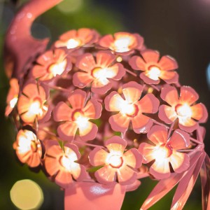 Ամենաէժան գործարանը China Garden Decor Արևային էներգիայի Flamingo լույսը լամպերի լանդշաֆտի համար