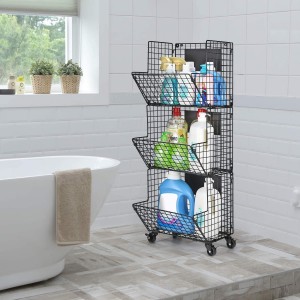 Wholesale Price China Supermarket Trolley Handle Rolling Baskets Shopping