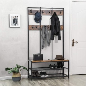 Cheap price China Rolling Clothes Hanger Coat Rack Floor Hanger Storage Wardrobe Clothing Drying Racks with Shoe Rack