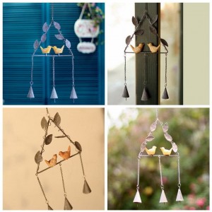 China New Product China Solar Changing Color Hummingbird Wind Chime