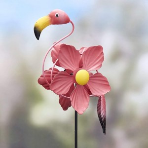 Wholesale Customized Hummingbird Flower Windmill Wind Spinner Garden Yard Stake