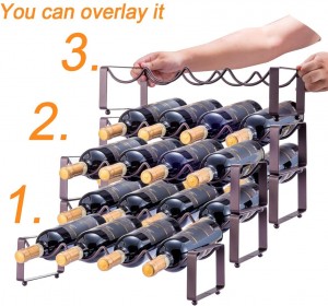 2019 Mataas na kalidad ng China High Quality Stemware Cup Storage Holder Metal Wine Glass Hanger Rack
