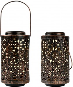 Super nákup pre čínsky záhradný dekoratívny starožitný čierny lampášový kovový svietnik