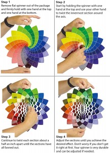 Kinetic 3D Metal Kanpoko Lorategi Dekorazioa Haize Spinner (Rainbow Flower)